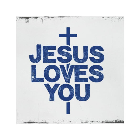 Inspirational Jesus Loves You Car Magnet